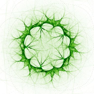 Extravagant dandelion. Movement sparks on curved path. Orbits electrons in the atom.