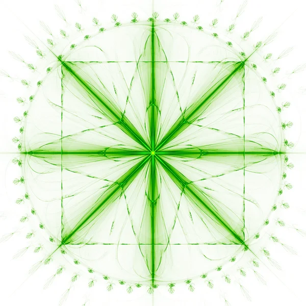 円と正方形の 8 先の尖った星のカバラの記号. — ストック写真