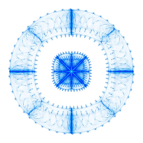 中心から放射状の光線の円の形のカバラのパターン. — ストック写真