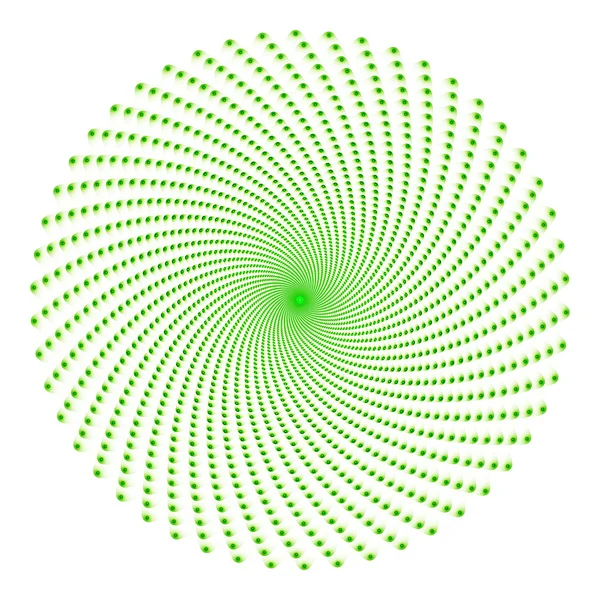 Wirbelwind kleiner Kreise, die in einem einzigen Punkt zusammenlaufen. — Stockfoto