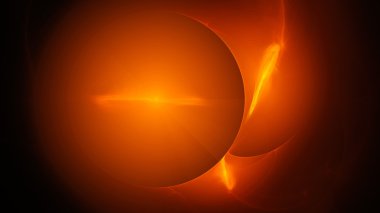 Soyut resim. Fraktal Wallpaper üstünde senin okul sırası. Dijital sanat yaratıcı grafik tasarım için. 16:9 geniş ekran monitörler biçimlendirmek.