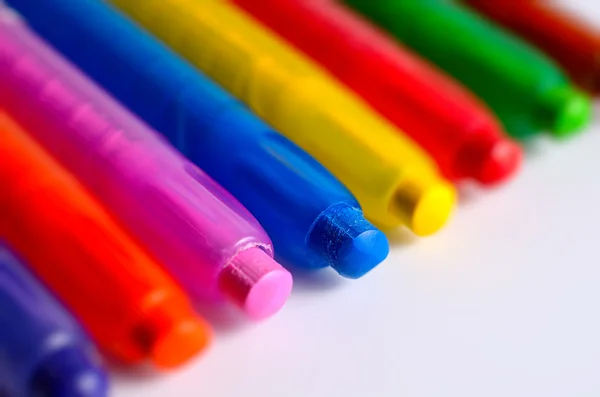 Set van gekleurde potloden. — Stockfoto