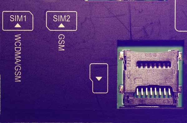 Toma para tarjeta de memoria micro-SD . —  Fotos de Stock