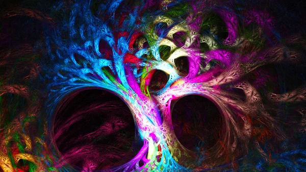 Soyut resim. Gizemli psychedelic ağaç.