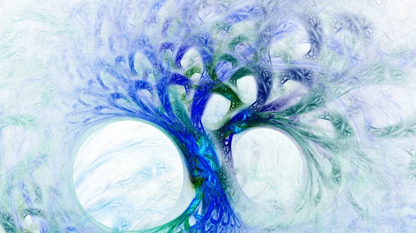Soyut resim. Gizemli psychedelic ağaç.