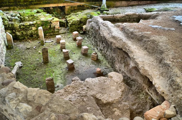 Ancient Roman excavations in Desenzano Italy — Stock Photo, Image