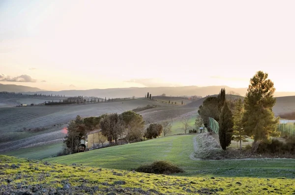 Scena invernale toscana — Foto Stock