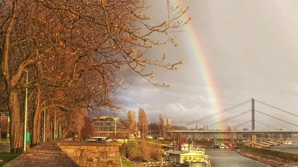 Duesseldorf Rhine sikátor — Stock Fotó