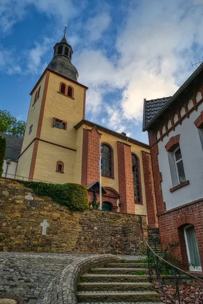 Église Historique Dans Vieille Ville Heimbach — Photo