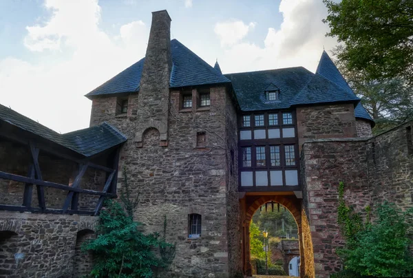 Edificio Medievale Heimbach Germania — Foto Stock