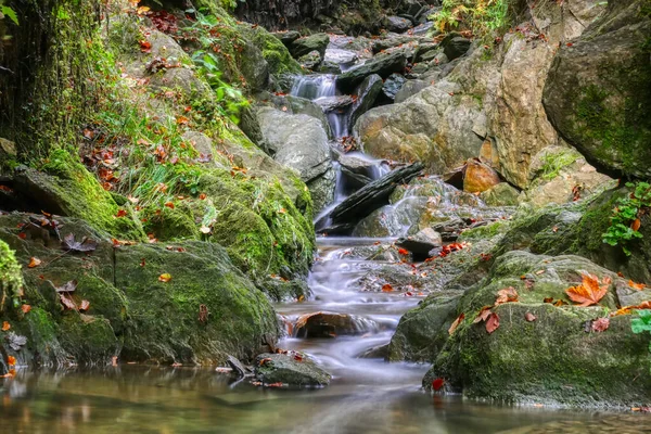 Waterfall Rocks Schluchtenpfad Trail Winterberg Germany — Stock Photo, Image