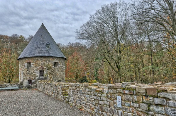 Torre Muro Histórico Del Castillo Velbert Neviges —  Fotos de Stock