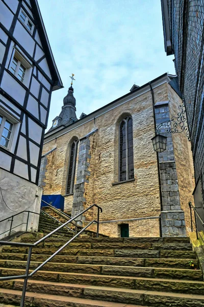 Escaliers Église Dans Centre Historique Velbert Neviges — Photo