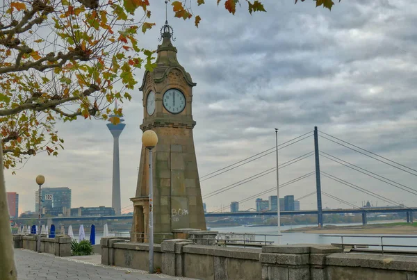 Uitzicht Promenade Rijn Düsseldorf — Stockfoto