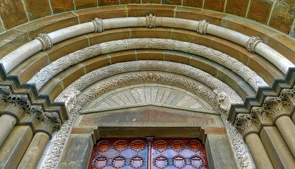 Portale Una Chiesa Romanica Essen Werden — Foto Stock