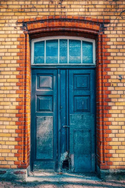 Door Historical Spinning Mill Bocholt — Stock Photo, Image