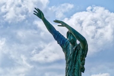 Bocholt 'taki Aasee Gölü' nde heykel