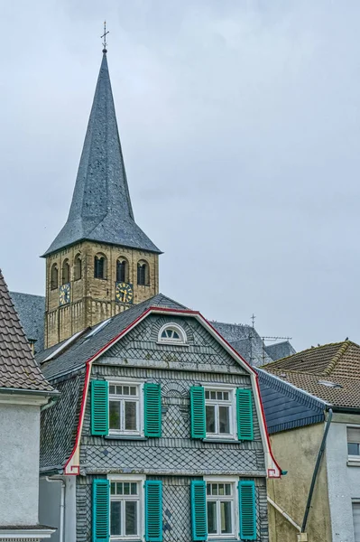 Torre Igreja Edifícios Antigos Mettmann — Fotografia de Stock