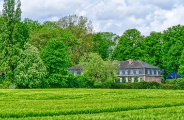 Meerbusch ormanındaki tarihi şato.