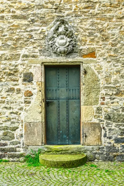 Porta Laterale Della Storica Chiesa Collegiale Osnabrck — Foto Stock