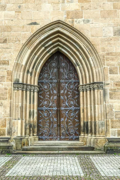 Hauptportal Der Historischen Stiftskirche Osnabrück — Stockfoto