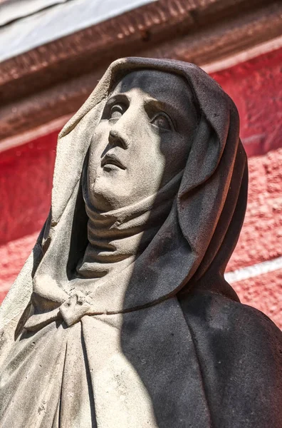 Escultura Una Iglesia Histórica Casco Antiguo Kempen —  Fotos de Stock