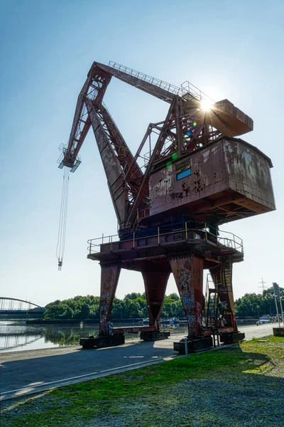 Reisen Tag Himmel Blau Crane Historical Preuenhafen Binland Harbour Luenen — Foto de Stock
