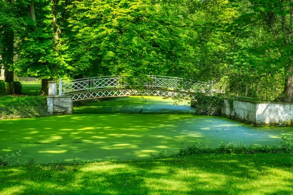 Ponte Histórica Parque Castelo Luenen — Fotografia de Stock