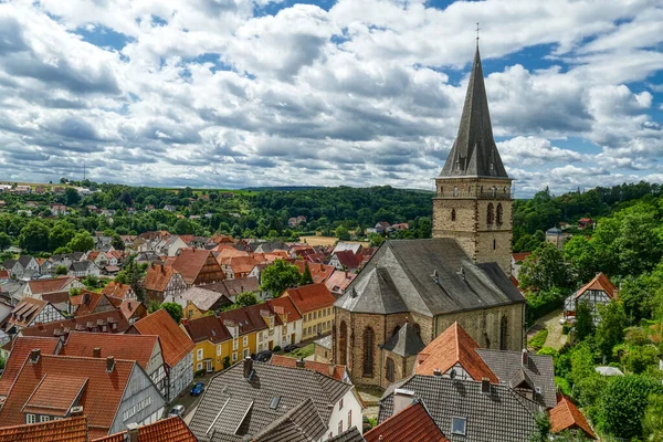 Widok Historyczne Centrum Warburga — Zdjęcie stockowe