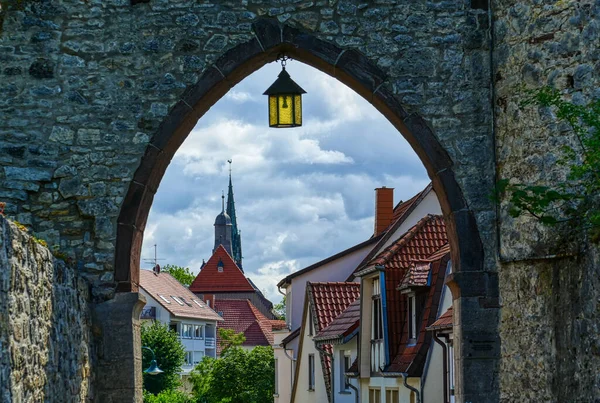 Brama Historycznym Murze Miasta Warburg — Zdjęcie stockowe