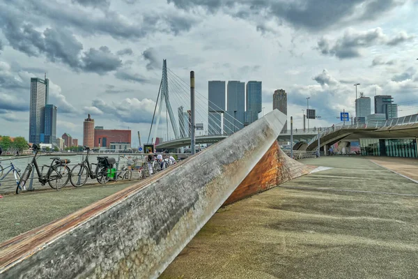 Brug Boulevard Bij Maas Rotterdam — Stockfoto