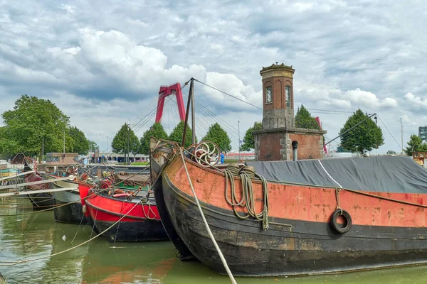 Barcos Históricos Antiguo Puerto Rotterdam — Foto de Stock