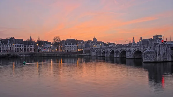 Naplemente a Maastrichti — Stock Fotó