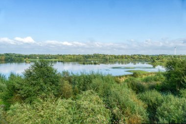 Lake landscape in the nature reservation in the irrigation fields near Munster