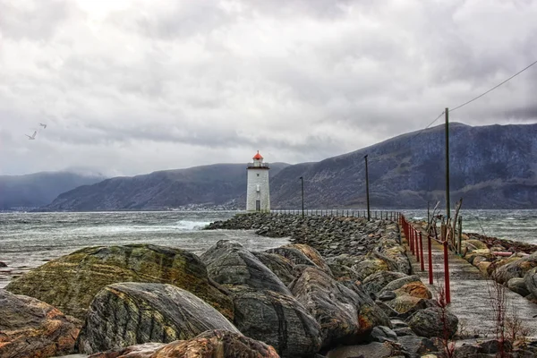 Faro de Godoy en Noruega — Foto de Stock