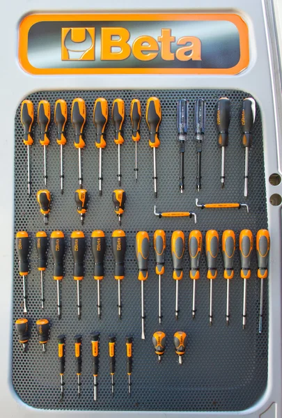 Beta toolbox screwdriver set on display — Stock Photo, Image