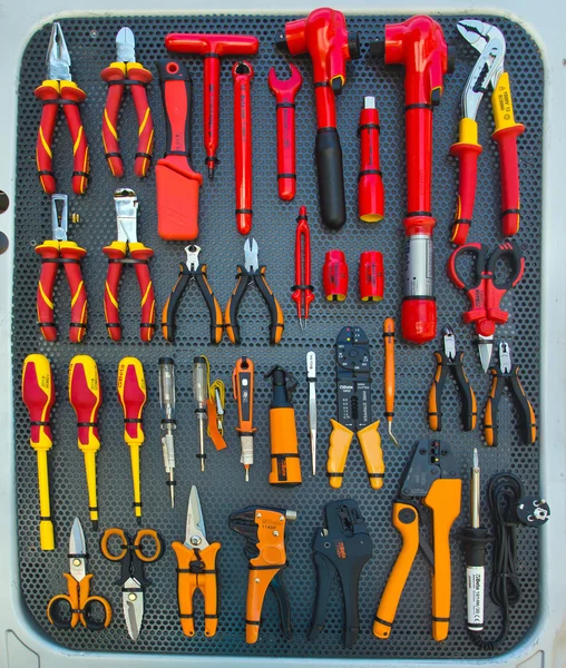 Beta tools toolbox set presented on display — Stock Photo, Image