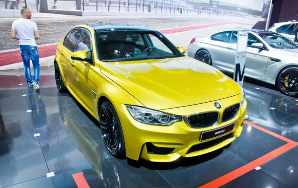 Bmw M3 시리즈 자동차 디스플레이 스톡 이미지