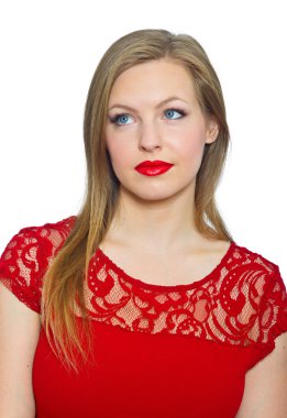 çekici genç kadın ifade yapma