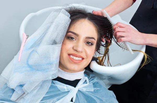 Coloração preparação do cabelo — Fotografia de Stock