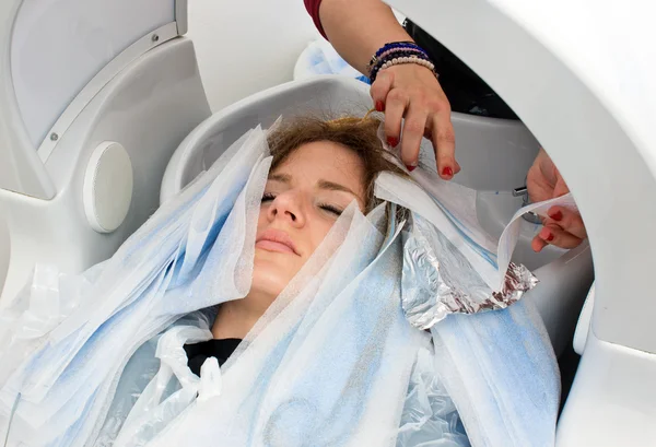 Coloring hair preparation — Stock Photo, Image