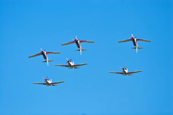 Spectacle aérien groupe performant — Photo