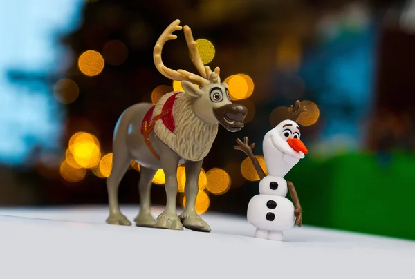 Olaf e Sven da Frozen il film — Foto Stock