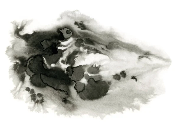黒インクの抽象的なモノクロの背景 スプラッシュと汚れ 手描きのイラスト — ストック写真