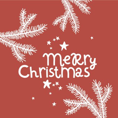 Vektör noel ağacı, tebrikler şirin kartpostal, geçmiş