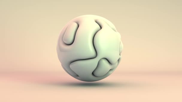 Animation Une Balle Blanche Avec Terrain Structure Changeants Abstraction Stress — Video