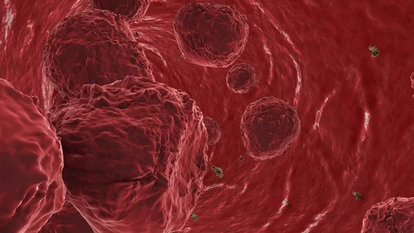 Renderização Fundo Bacteriológico Viral Vasos Sanguíneos Imagens Para Composições Médicas — Fotografia de Stock