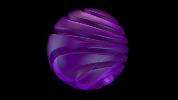 黑色背景上的白球3D动画 这个球体逐渐自我毁灭 在太空中破碎成碎片 世界尽头的3D抽象 — 图库视频影像