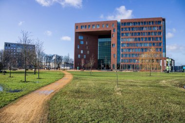 WAGENİNGEN, NETHERLANDS - 10 Şubat 2019: Sunshine Wageningen Kampüsü 'nde Forum