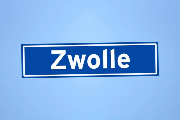 Назва "Зволле" у Нідерландах — стокове фото